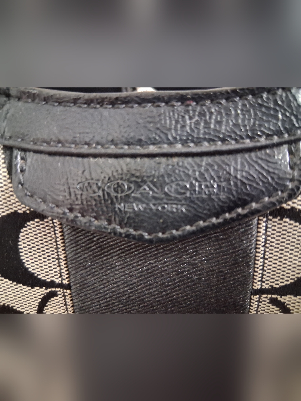 Coach F28503 Devin Signature Stripe Gray And Black Jacquard Shoulder Bag - Picture 10 of 16